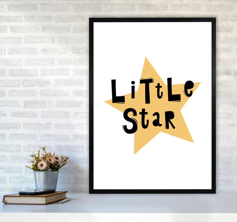 Little Star Scandi Framed Typography Wall Art Print A1 White Frame