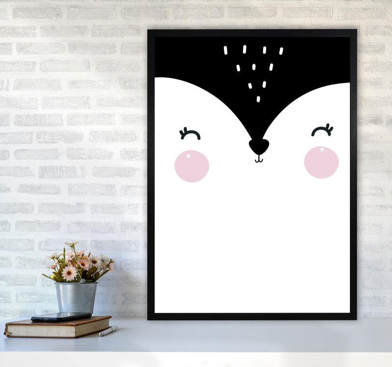 Penguin Face Scandi Modern Print A1 White Frame