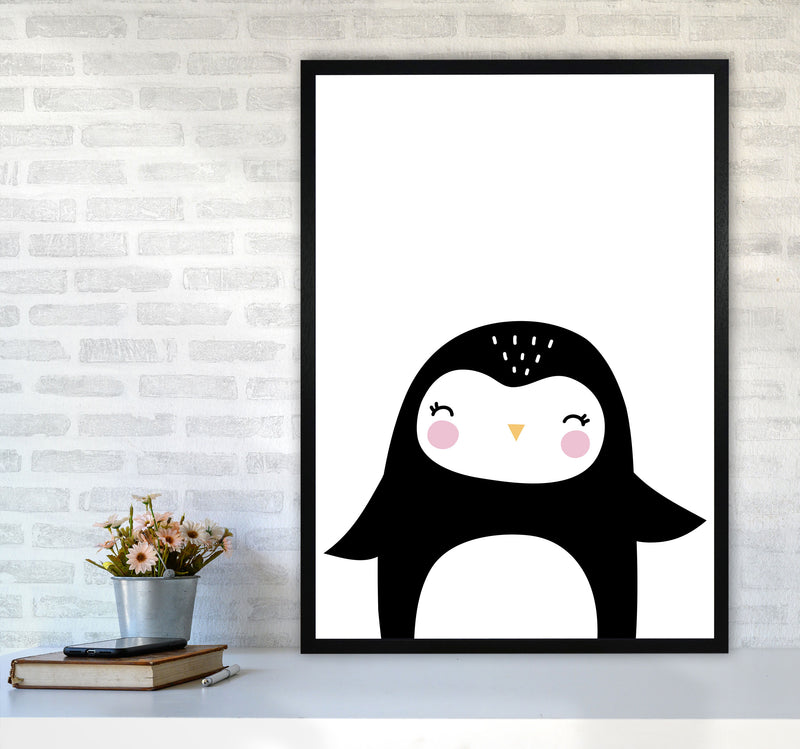 Penguin Modern Print Animal Art Print A1 White Frame