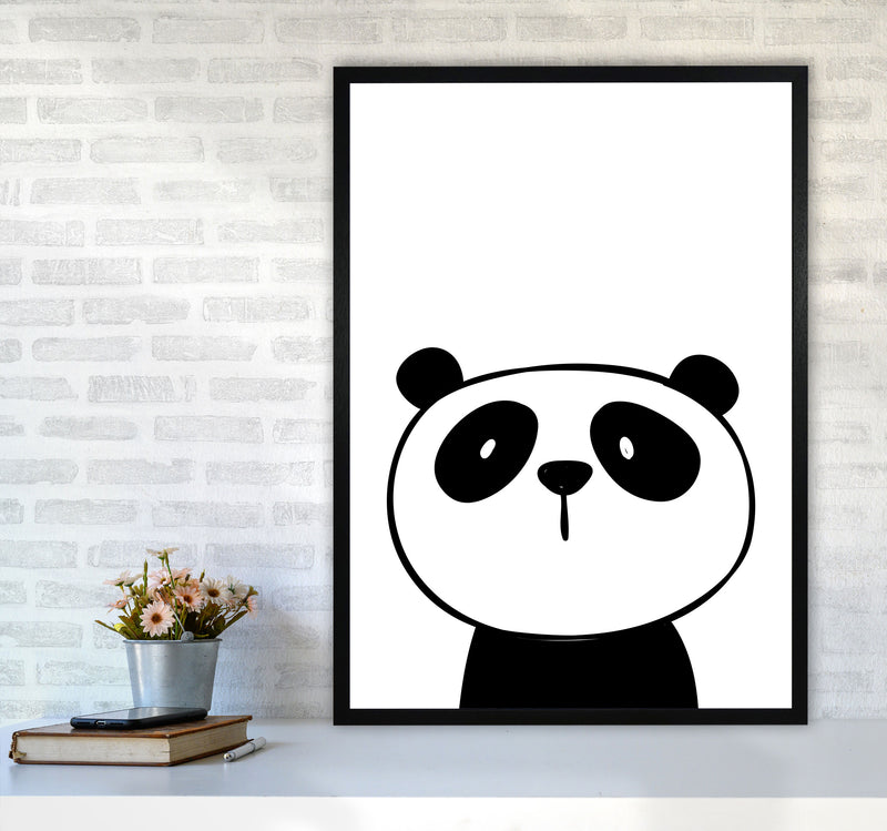 Scandi Panda Framed Nursey Wall Art Print A1 White Frame