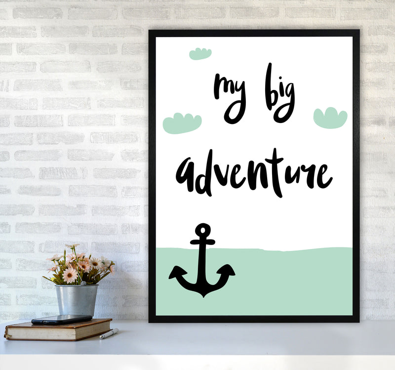 My Big Adventure Framed Typography Wall Art Print A1 White Frame
