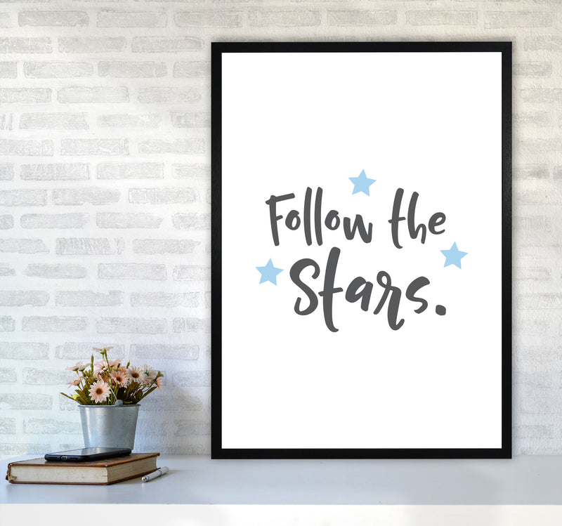 Follow The Stars Framed Typography Wall Art Print A1 White Frame