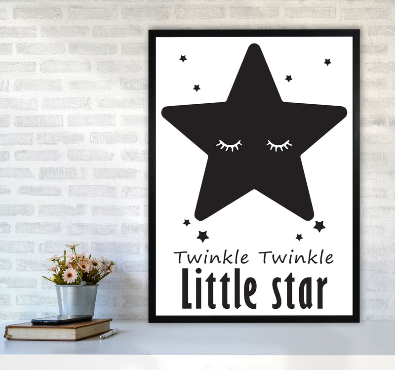 Twinkle Twinkle Little Star Framed Nursey Wall Art Print A1 White Frame