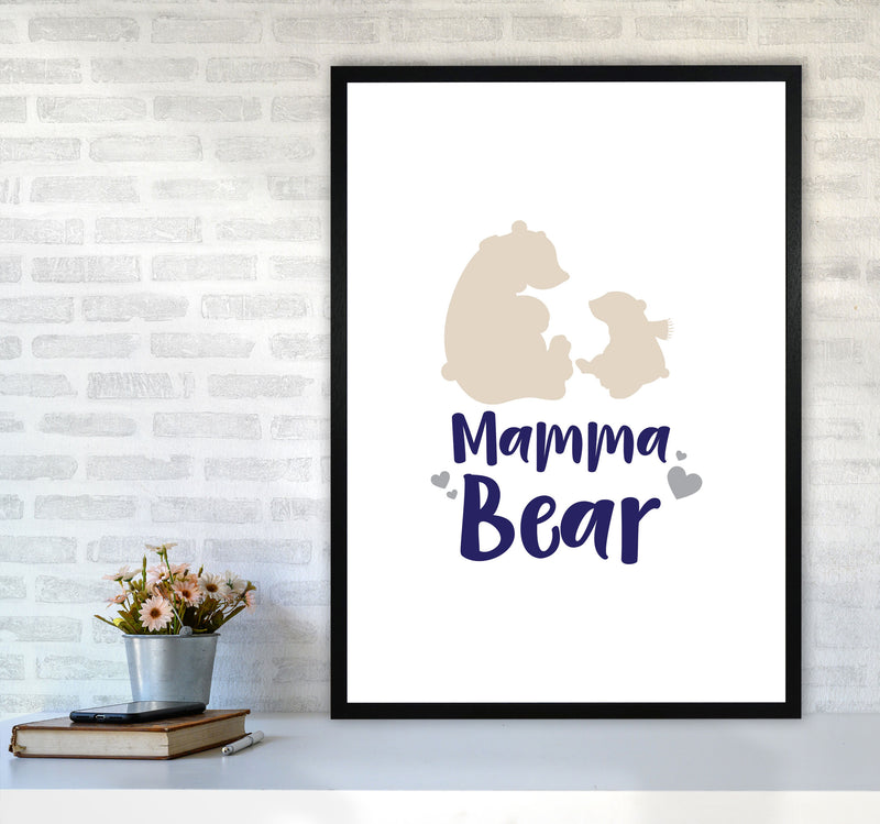 Mama Bear Framed Nursey Wall Art Print A1 White Frame