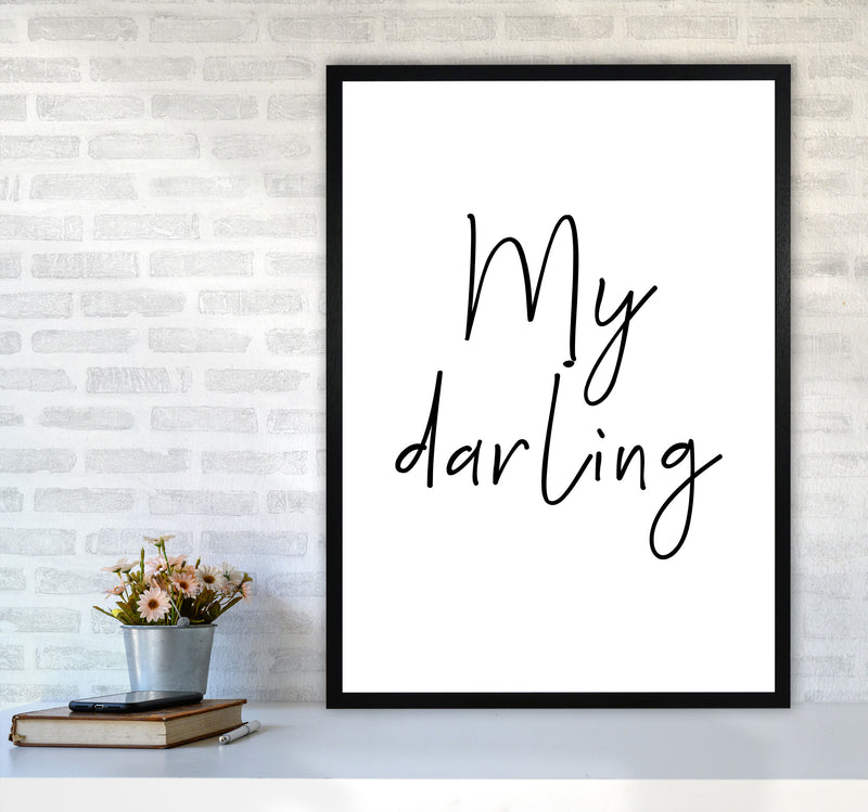 My Darling Framed Typography Wall Art Print A1 White Frame