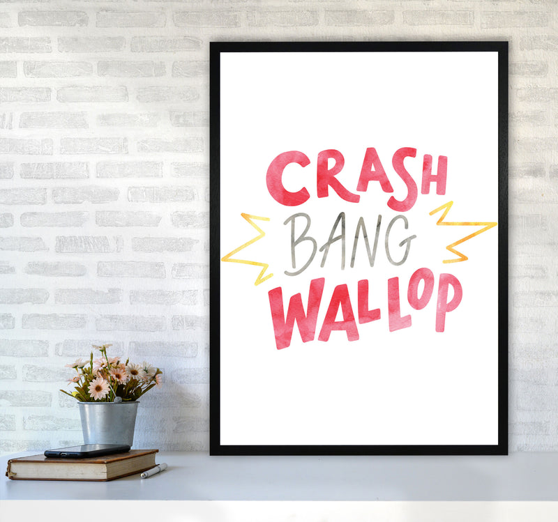 Crash Bang Wallop Watercolour Modern Print A1 White Frame