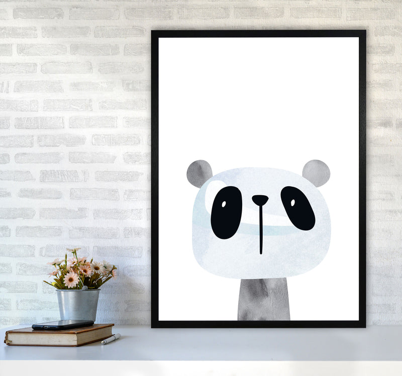 Scandi Panda Watercolour Framed Nursey Wall Art Print A1 White Frame