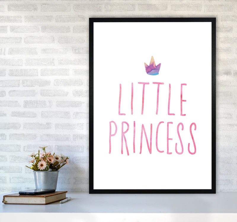 Little Princess Watercolour Modern Print A1 White Frame