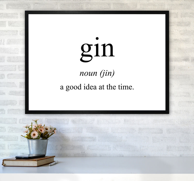 The Meaning Of Gin Modern Print, Framed Kitchen Wall Art A1 White Frame