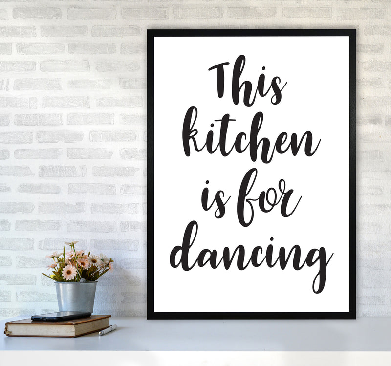 This Kitchen Is For Dancing Modern Print, Framed Kitchen Wall Art A1 White Frame
