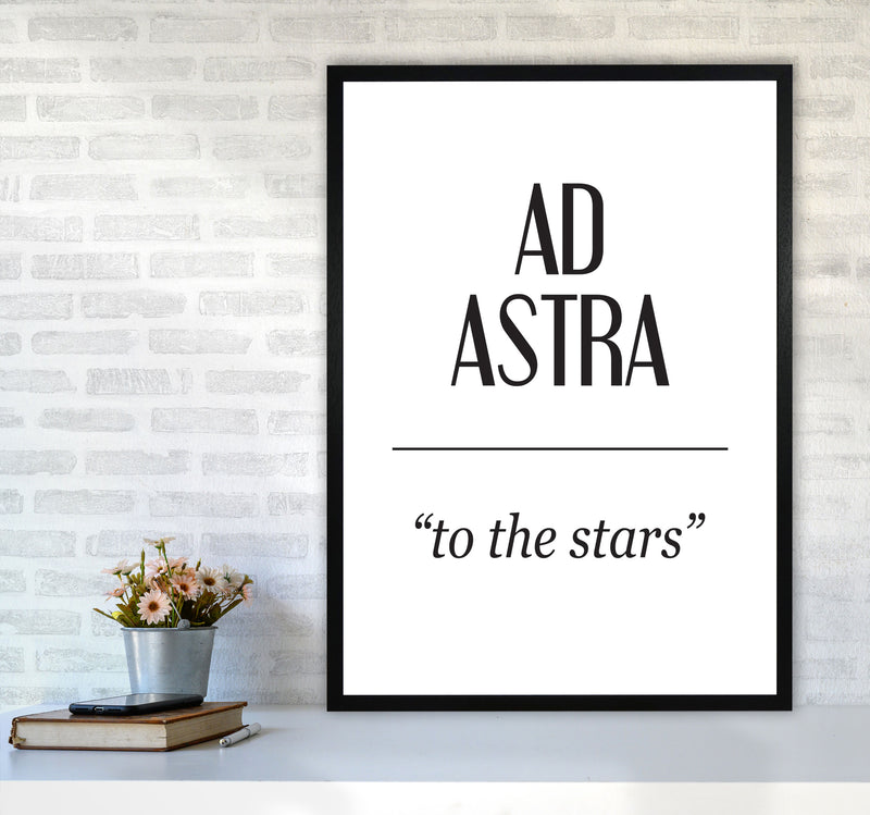 Ad Astra Framed Typography Wall Art Print A1 White Frame