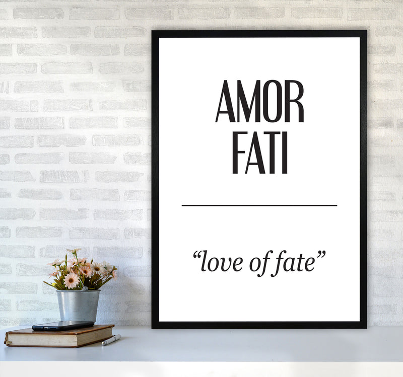 Amor Fati Framed Typography Wall Art Print A1 White Frame