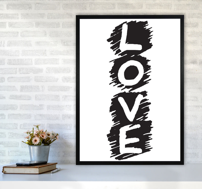 Love Framed Typography Wall Art Print A1 White Frame