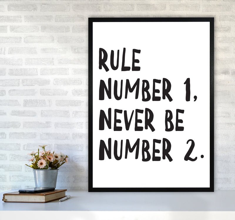 Rule Number One Modern Print A1 White Frame