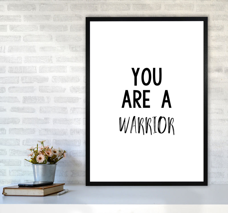 You Are A Warrior Modern Print A1 White Frame