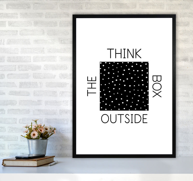 Think Outside The Box Modern Print A1 White Frame