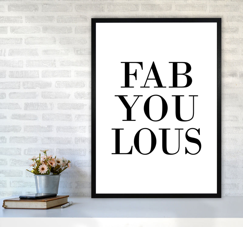 Fabyoulous Framed Typography Wall Art Print A1 White Frame