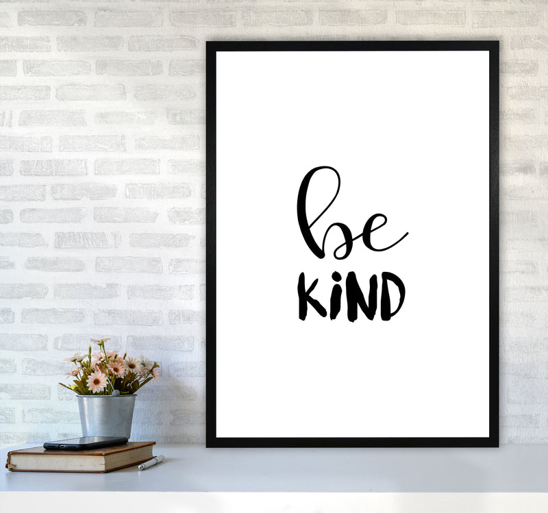 Be Kind Framed Typography Wall Art Print A1 White Frame