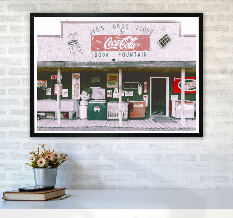 Coca Cola Shop Modern Print A1 White Frame