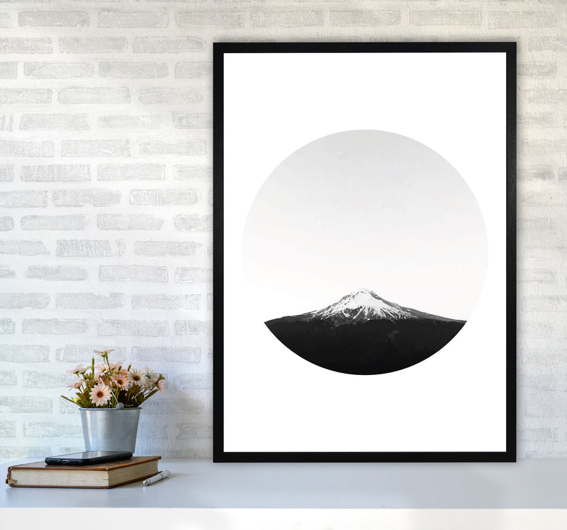 Abstract Mountain Modern Print A1 White Frame