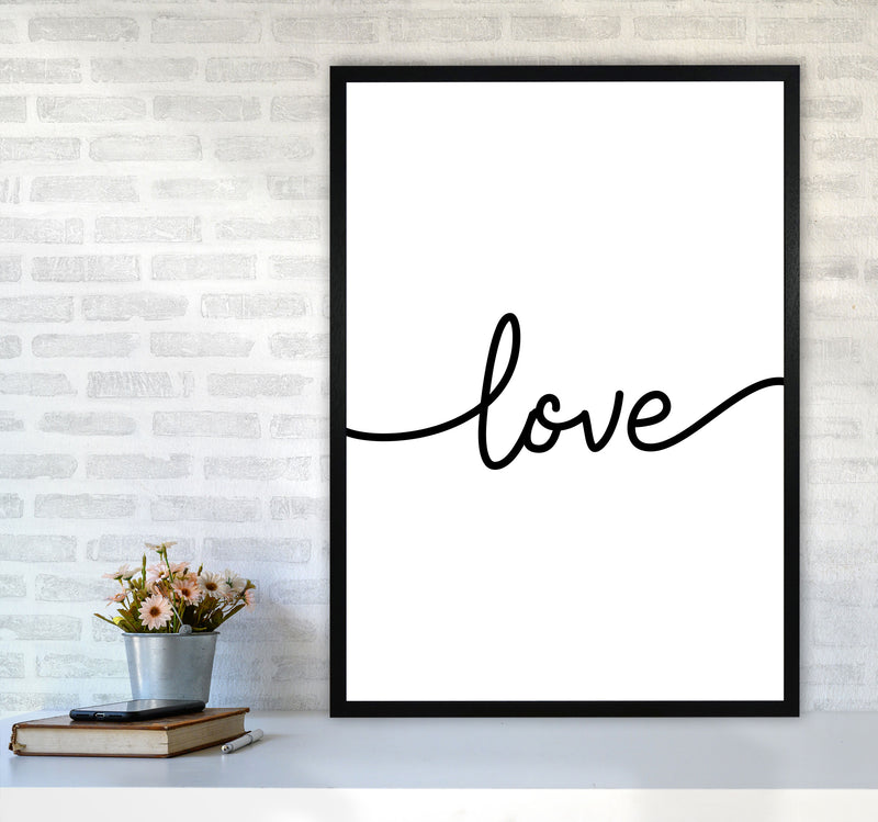 Love Framed Typography Wall Art Print A1 White Frame