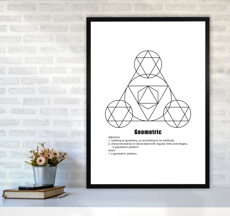 Geometric Meaning 1 Modern Print A1 White Frame