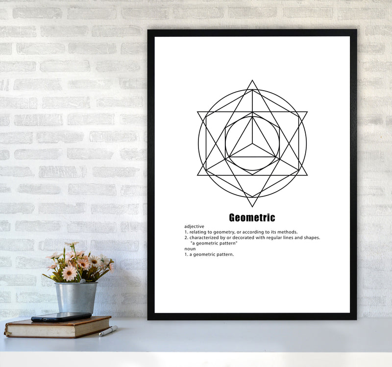 Geometric Meaning 6 Modern Print A1 White Frame