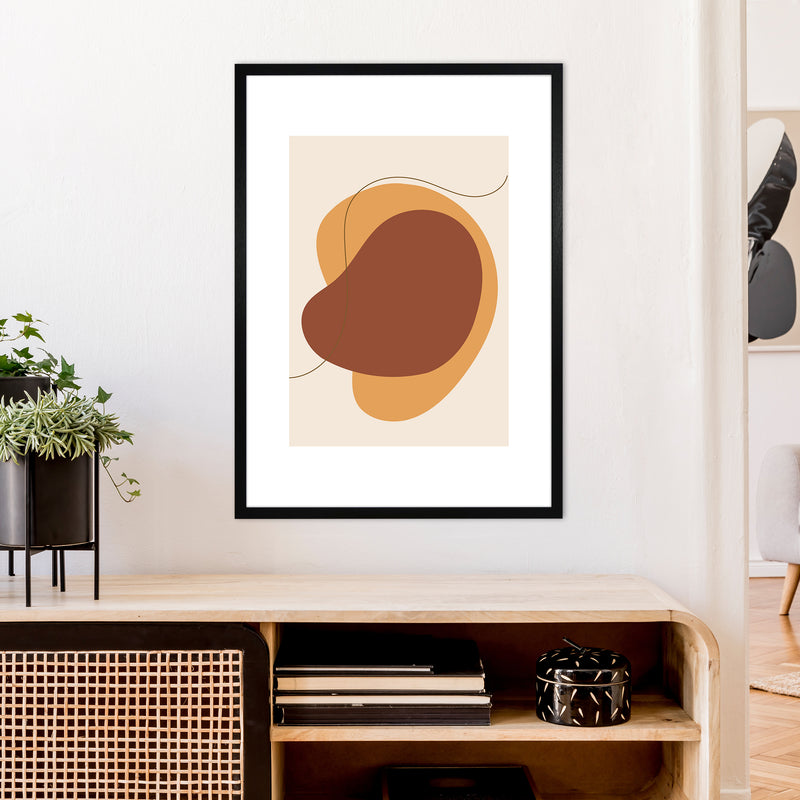 Mica Sand Abstract N29  Art Print by Pixy Paper A1 White Frame