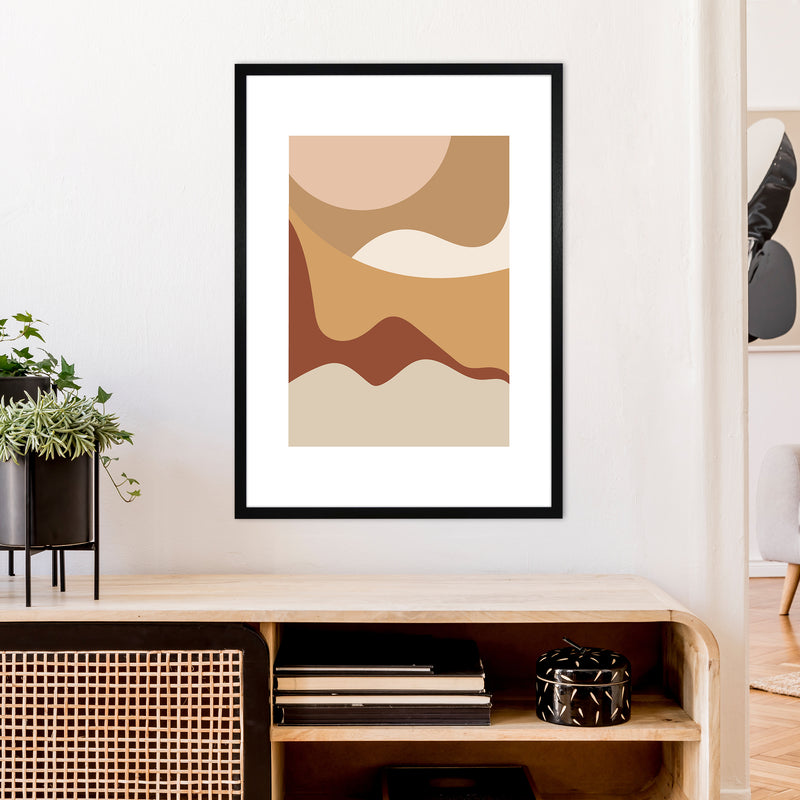 Mica Sand Dunes N25  Art Print by Pixy Paper A1 White Frame