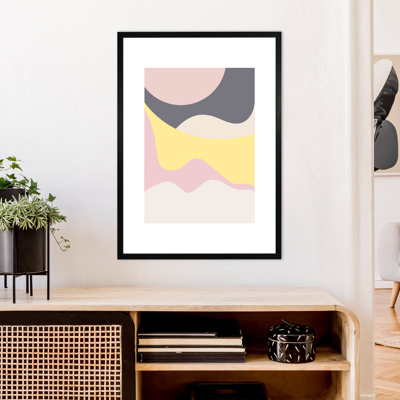 Mila Pink Dunes N15  Art Print by Pixy Paper A1 White Frame
