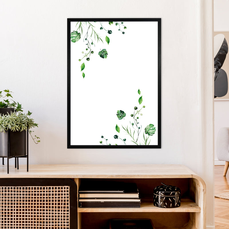 Top And Bottom Plants Exotic  Art Print by Pixy Paper A1 White Frame