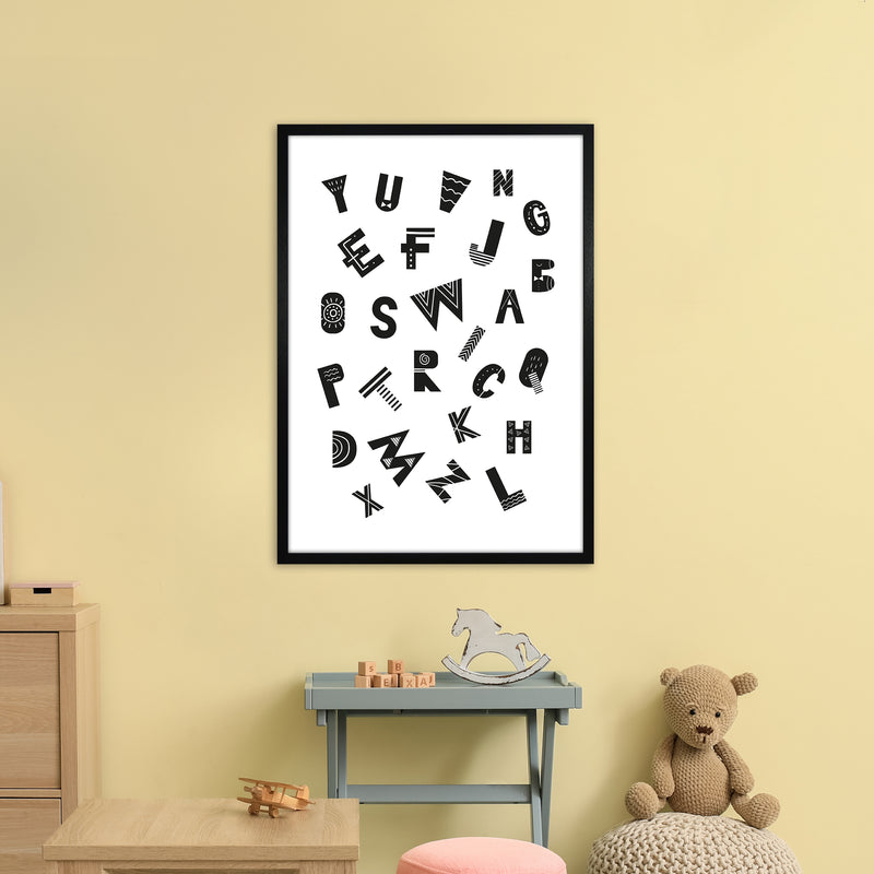 Jumbled Alphabet  Art Print by Pixy Paper A1 White Frame