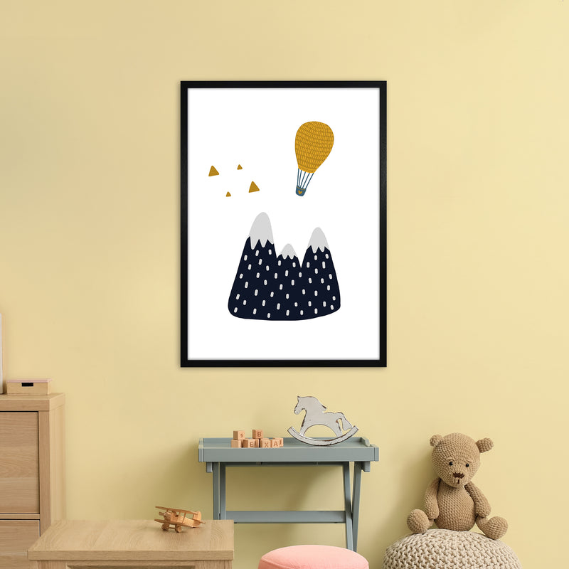 Little Explorer Hot Air Balloon  Art Print by Pixy Paper A1 White Frame
