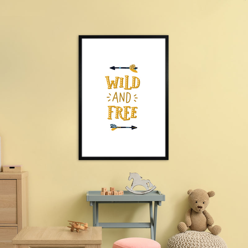 Little Explorer Wild And Free  Art Print by Pixy Paper A1 White Frame