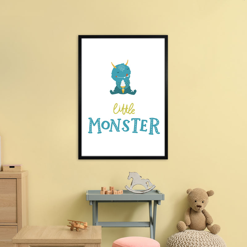 Little Monsters Ice Cream  Art Print by Pixy Paper A1 White Frame