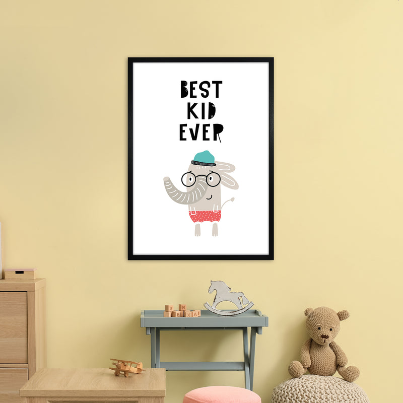 Best Kid Ever Animal Pop  Art Print by Pixy Paper A1 White Frame