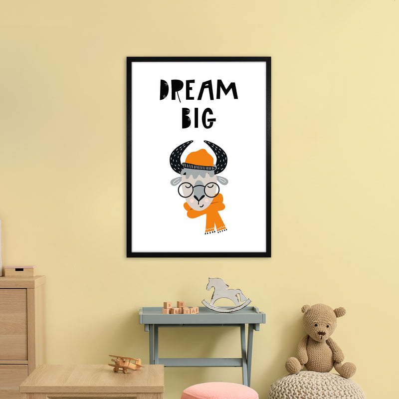 Dream Big Animal Pop  Art Print by Pixy Paper A1 White Frame