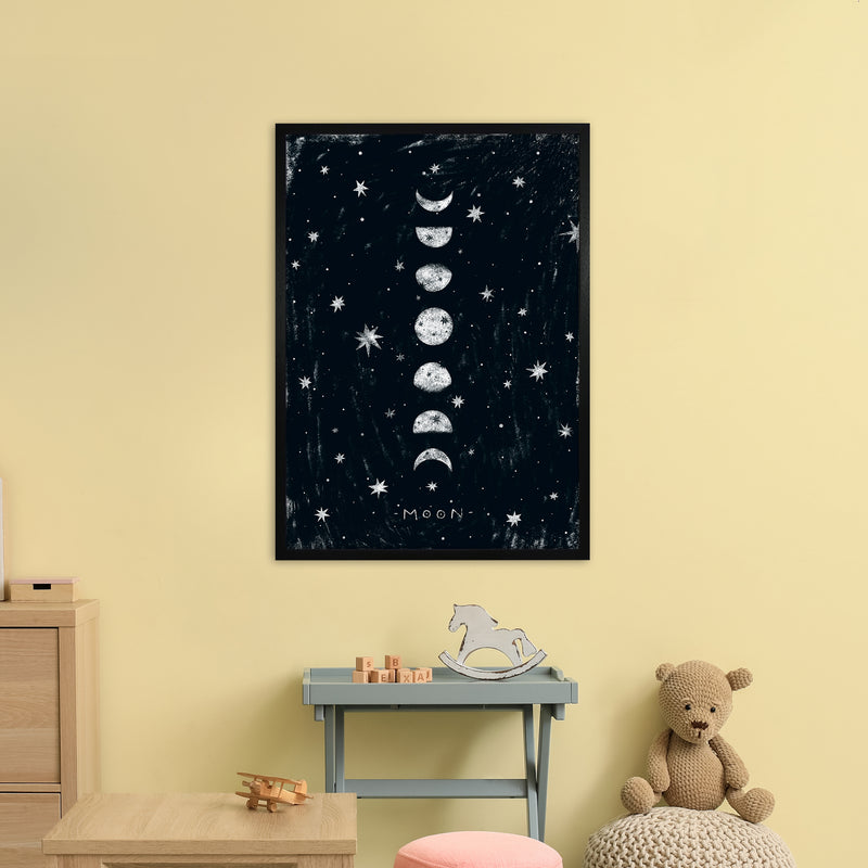 Phases Of The Moon  Art Print by Pixy Paper A1 White Frame