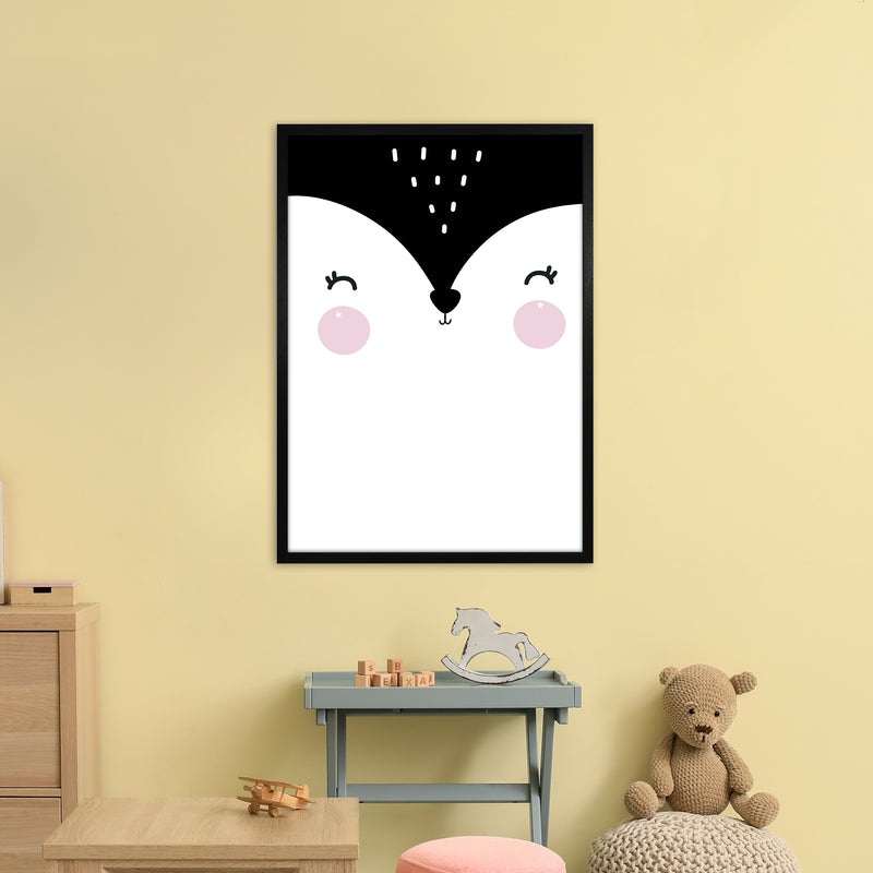 Penguin Face  Art Print by Pixy Paper A1 White Frame