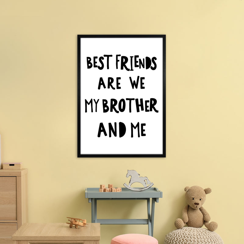 Best Friends  Art Print by Pixy Paper A1 White Frame