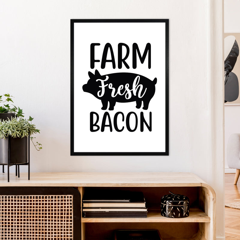 Farm Fresh Bacon  Art Print by Pixy Paper A1 White Frame