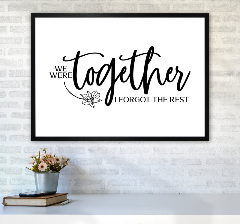 We Were Together Landscape  Art Print by Pixy Paper A1 White Frame
