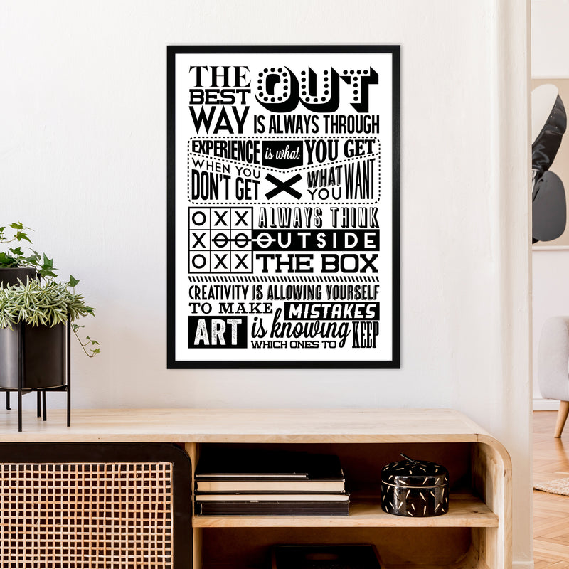 The Best Way Out Vintage  Art Print by Pixy Paper A1 White Frame