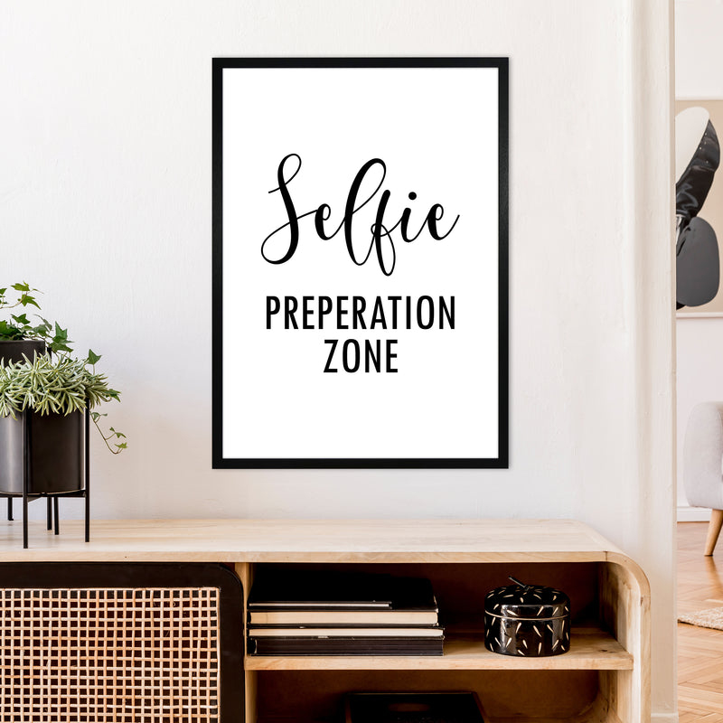 Selfie Preperation Zone  Art Print by Pixy Paper A1 White Frame