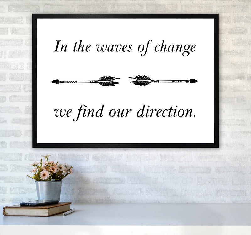 In The Waves Of Change  Art Print by Pixy Paper A1 White Frame