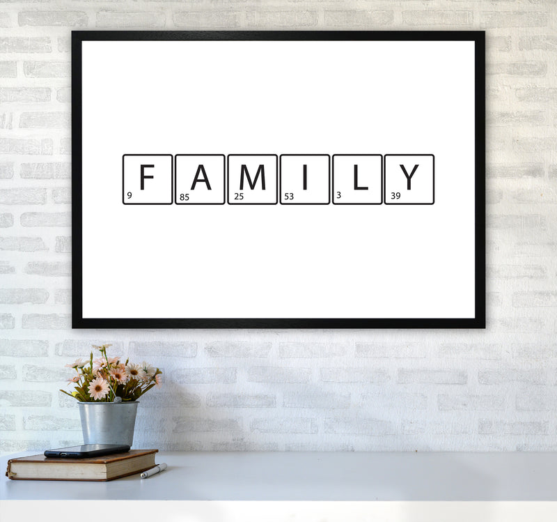 Family Letters  Art Print by Pixy Paper A1 White Frame