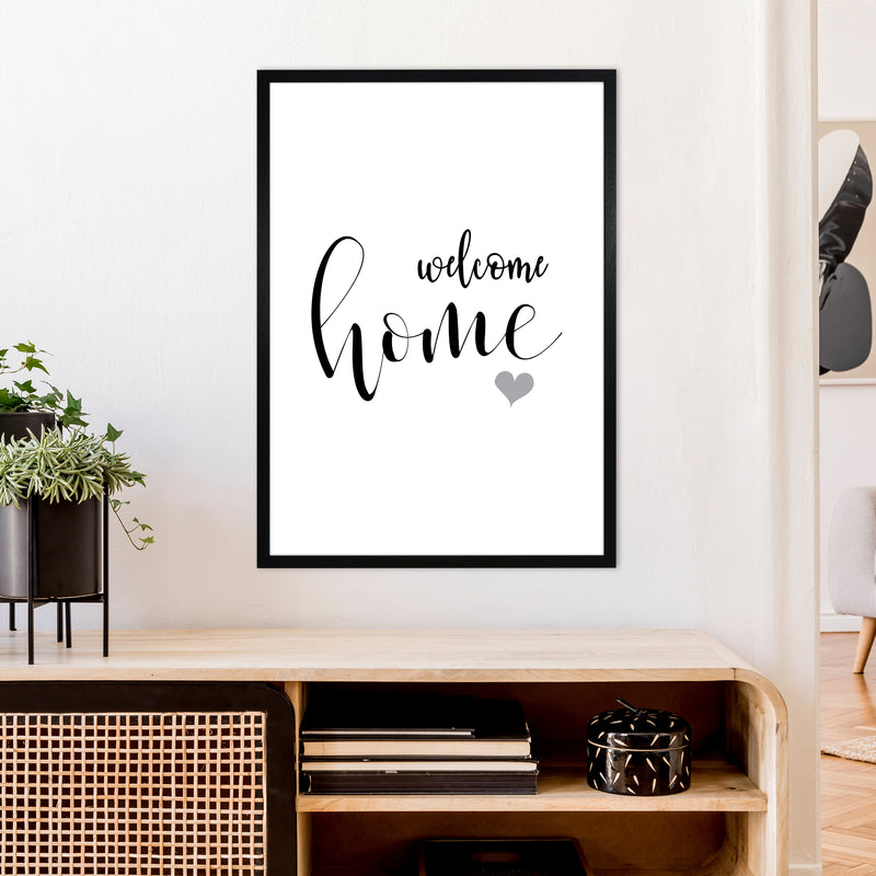 Welcome Home  Art Print by Pixy Paper A1 White Frame