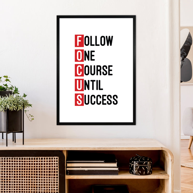 Focus Red  Art Print by Pixy Paper A1 White Frame