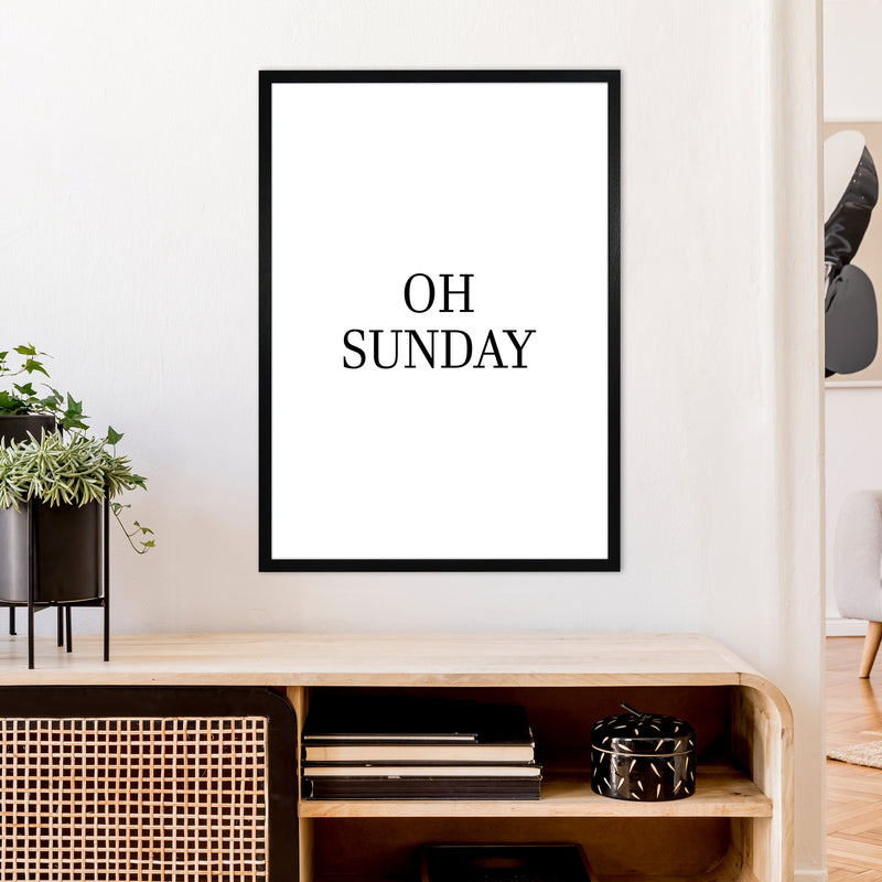 Oh Sunday  Art Print by Pixy Paper A1 White Frame