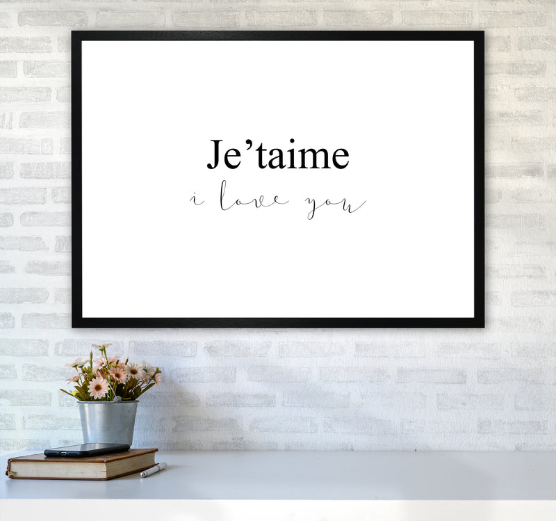 Je'Taime  Art Print by Pixy Paper A1 White Frame